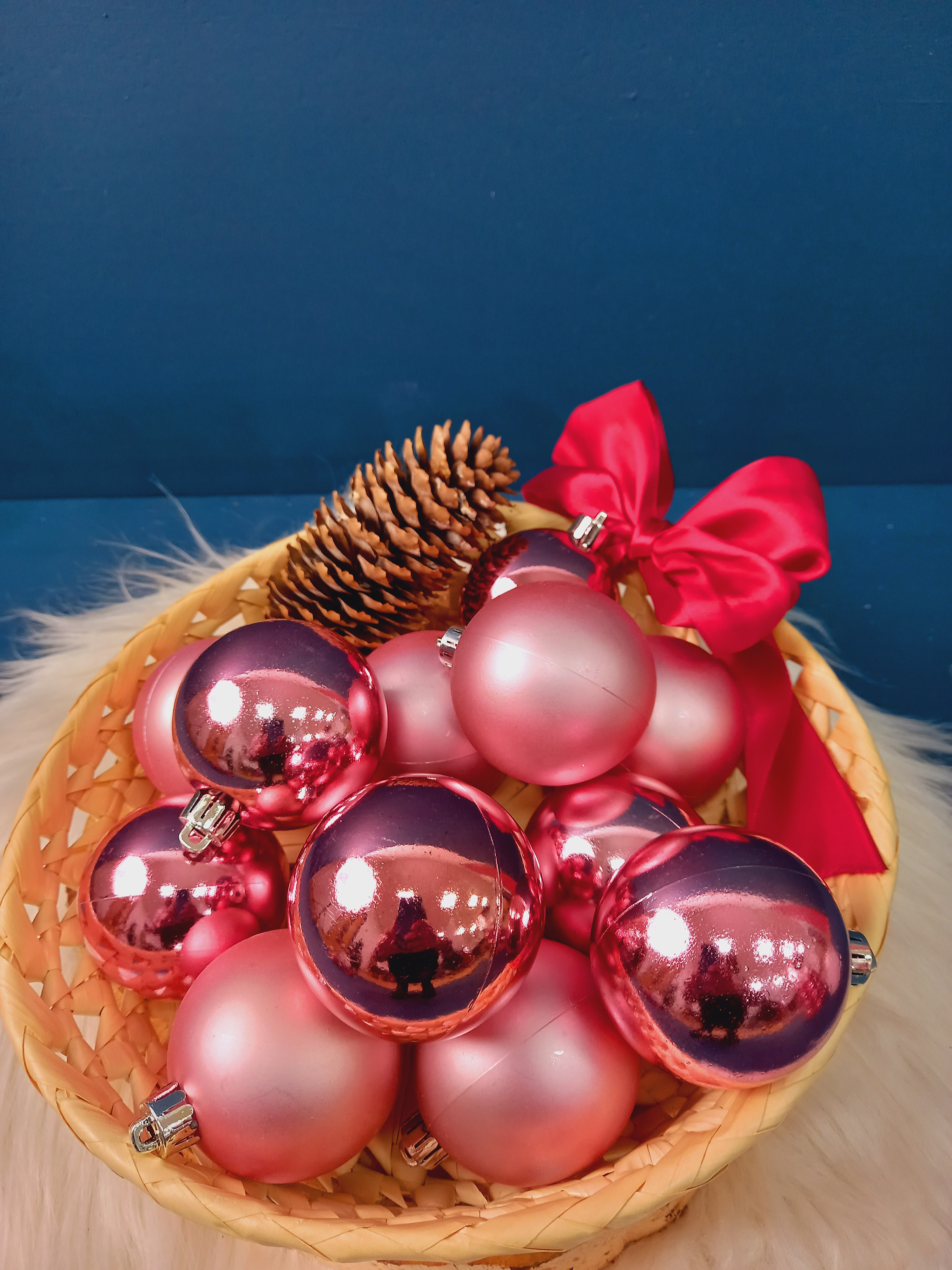 Christbaumkugeln 6 cm 36 Stk. Pink